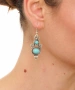 Kiraz Turquoise Stoned Silver Plated Earring