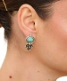 Kiraz Turquoise Stoned Silver Plated Earring