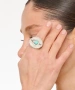 Kiraz Turquoise Stoned Silver Plated Eye Ring