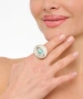 Kiraz Turquoise Stoned Silver Plated Eye Ring