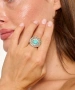 Kiraz Turquoise Stoned Silver Plated Ring