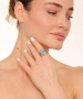 Kiraz Turquoise Stoned Silver Plated Ring