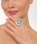 Kiraz Turquoise Stoned Silver Plated Ring