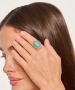 Kiraz Turquoise Stoned Silver Plated Ring
