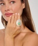 Kiraz Turquoise Stoned Silver Plated Ring