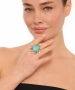 Kiraz Turquoise Stoned Silver Plated Ring