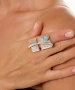 Kiraz Turquoise Stoned Silver Plated Ring