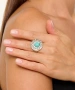 Kiraz Turquoise Stoned Silver Plated Ring