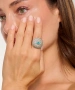 Kiraz Turquoise Stoned Silver Plated Ring