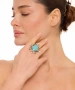 Kiraz Turquoise Stoned Silver Plated Ring