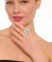 Kiraz Turquoise Stoned Silver Plated Ring