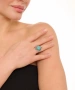 Kiraz Turquoise Stoned Silver Plated Ring