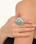 Kiraz Turquoise Stoned Silver Plated Ring