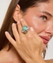 Kiraz Turquoise Stoned Silver Plated Ring