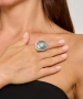 Kiraz Turquoise Stoned Silver Plated Ring
