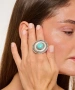 Kiraz Turquoise Stoned Silver Plated Ring