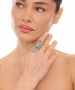 Kiraz Turquoise Stoned Silver Plated Ring