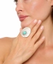 Kiraz Turquoise Stoned Silver Plated Ring