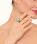 Kiraz Turquoise Stoned Silver Plated Ring