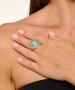 Kiraz Turquoise Stoned Silver Plated Ring
