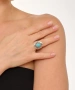Kiraz Turquoise Stoned Silver Plated Ring