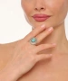 Kiraz Turquoise Stoned Silver Plated Ring