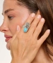 Kiraz Turquoise Stoned Silver Plated Ring