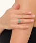 Kiraz Turquoise Stoned Silver Plated Ring