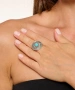 Kiraz Turquoise Stoned Silver Plated Ring
