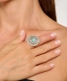 Kiraz Turquoise Stoned Silver Plated Ring