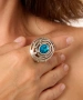 Kiraz Turquoise Stoned Silver Plated Ring