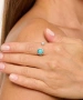 Kiraz Turquoise Stoned Silver Plated Ring