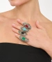 Kiraz Turquoise Stoned Silver Plated Ring