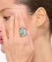 Kiraz Turquoise Stoned Silver Plated Ring