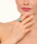 Kiraz Turquoise Stoned Silver Plated Ring