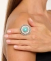 Kiraz Turquoise Stoned Silver Plated Ring