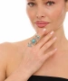 Kiraz Turquoise Stoned Silver Plated Ring