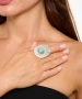 Kiraz Turquoise Stoned Silver Plated Ring