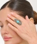 Kiraz Turquoise Stoned Silver Plated Ring