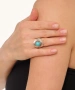 Kiraz Turquoise Stoned Silver Plated Ring