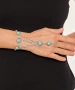 Kiraz Turquoise Stoned Silver Plated Shahmaran Bracelet