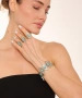 Kiraz Turquoise Stoned Silver Plated Shahmaran Bracelet