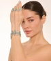 Kiraz Turquoise Stoned Silver Plated Shahmaran Bracelet