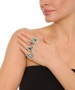Kiraz Turquoise Stoned Silver Plated Triangle Ring