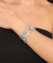 Kiraz Turquoise Stoned Silver Plated Tulip Bracelet