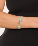 Kiraz Turquoise Stoned Silver Plated Turtle Bracelet