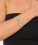 Kiraz Turquoise Stoned Silver Plated Turtle Bracelet
