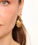 Kiraz White Crystal Stoned Gold Plated Earring