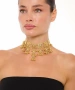 Kiraz White Crystal Stoned Gold Plated Necklace