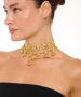 Kiraz White Crystal Stoned Gold Plated Necklace